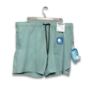 Mr. Swim Trunks Adjustable Drawstring Elastic Waistband Quick-Dry Green XXL NWT